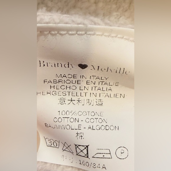 Brandy Melville Erica “14” Off-the-Shoulder Sweatshirt in Off-White - Picture 5 of 5